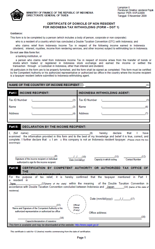 ChlVAwithholding tax form DGT 1y[W