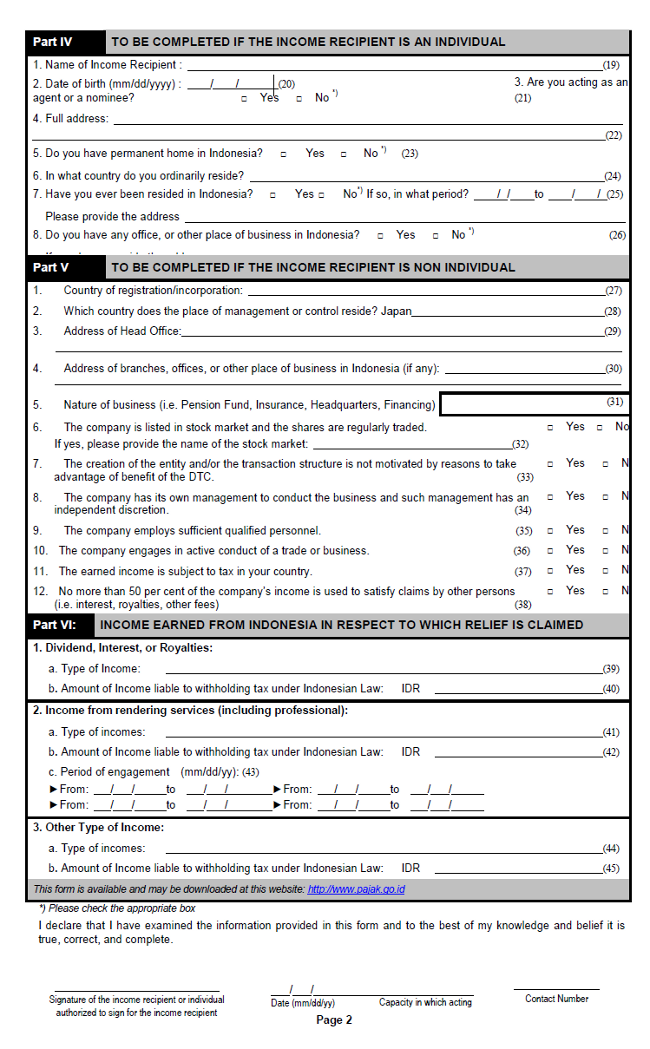 ChlVAwithholding tax form DGT 2y[W